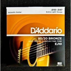 Set corde chit. acustica DADDARIO 010/047 Bronze