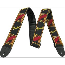 FENDER Tracolla Monogrammed Nera/Gialla/Rossa