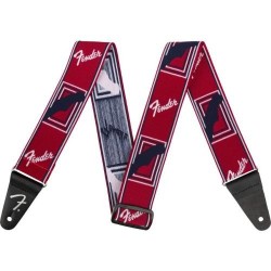 FENDER Tracolla Monogrammed Rossa/Bianca/Blu
