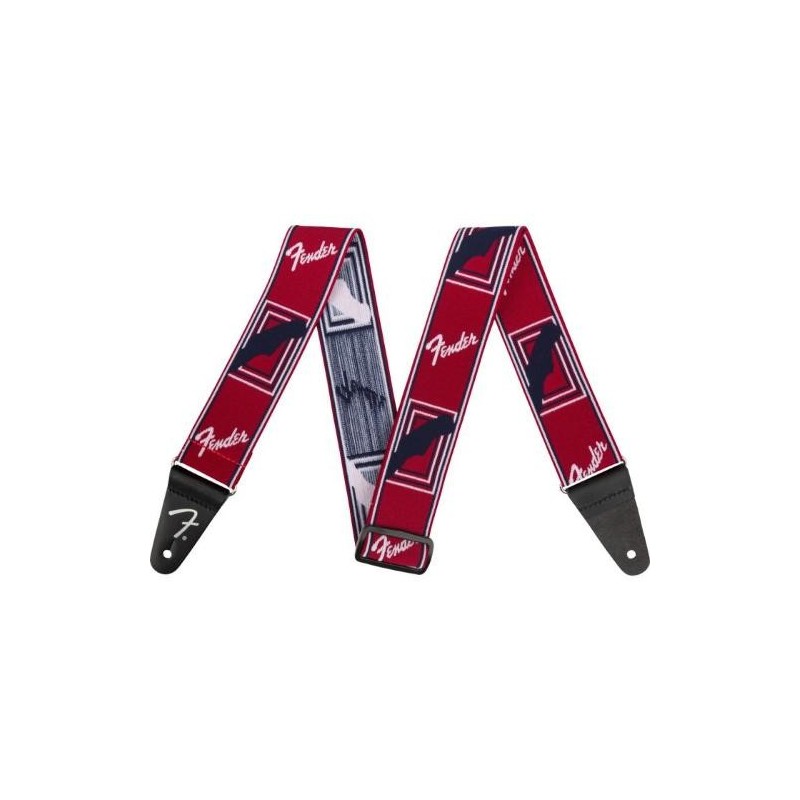 FENDER Strap Monogrammed Red/White/Blue