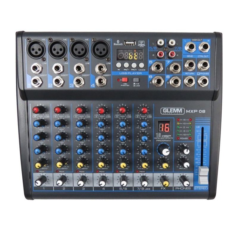 GLEMM MXP 08 Mixer microfonico 8 canali