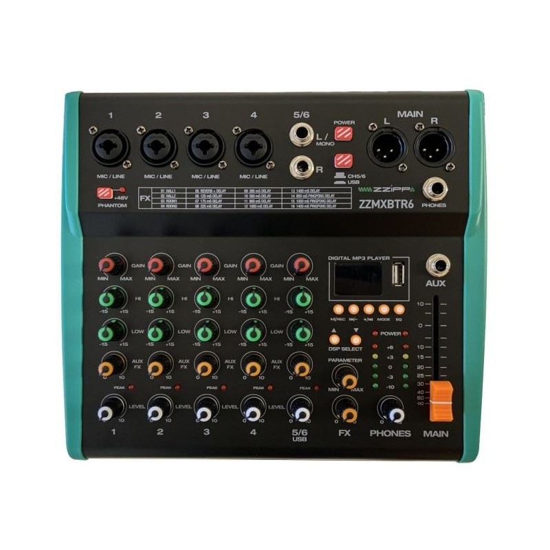 ZZIPP ZZMXBTR6 Mixer 6 canali